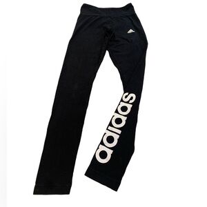 Adidas Black Logo Leggings - Size XS